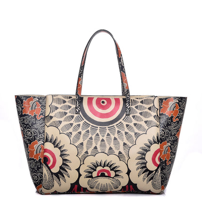 Valentino Garavani Vitello Mime Covered Tote Green Raspberry 1 of 10