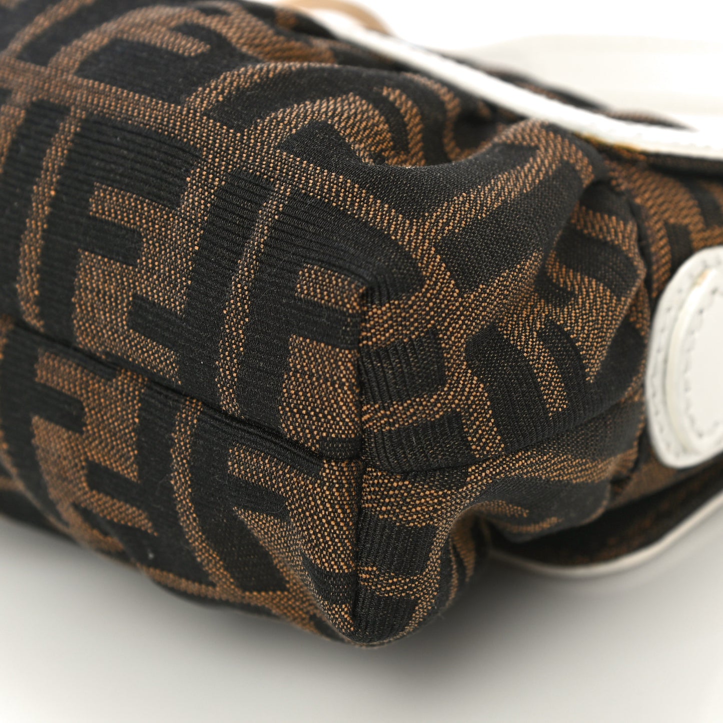 Zucca Cuoio Lucido Mini Chef Shoulder Bag Tobacco White