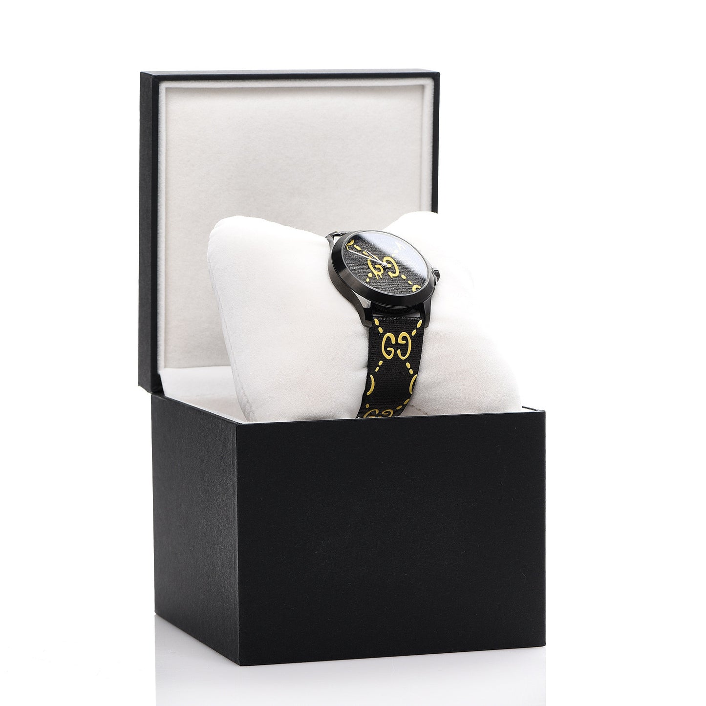 PVD Stainless Steel Canvas 38mm G-Timeless GucciGhost Quartz Watch Black