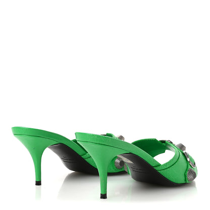 Balenciaga Agneau Arena Cagole 50mm Slide Sandals 37 Vivid Green 5 of 9