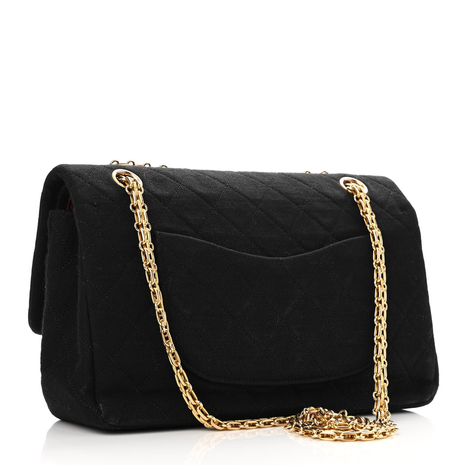 Chanel Jersey Quilted Small Double Flap Black 2 of 12