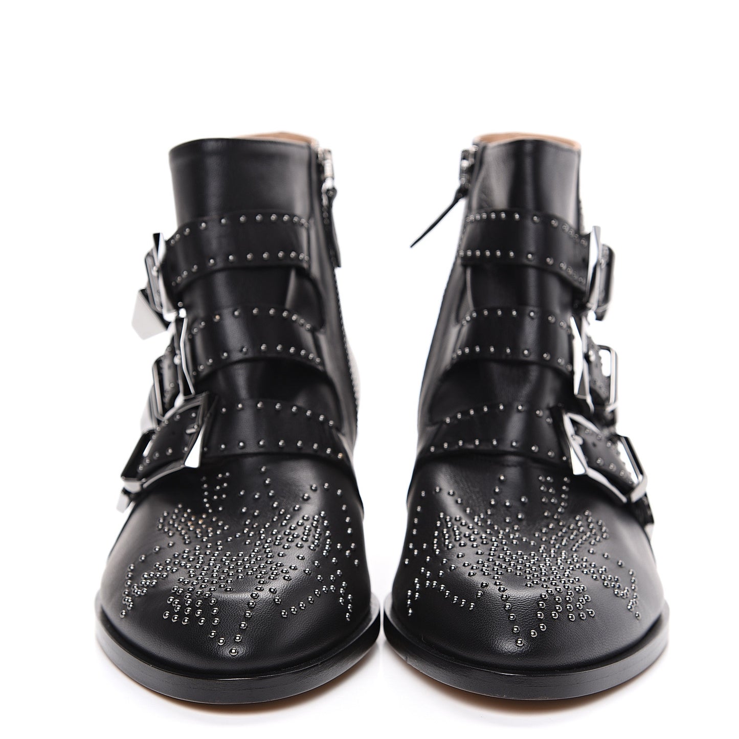 Nappa Sheepskin Studded Susanna Ankle Boots 37.5 Black