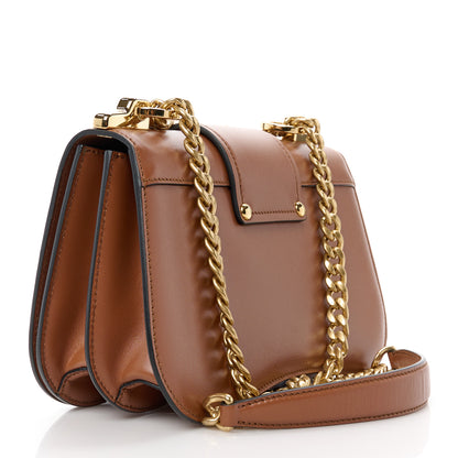 Prada City Calfskin Sidonie Small Chain Crossbody Bag Cognac 3 of 11