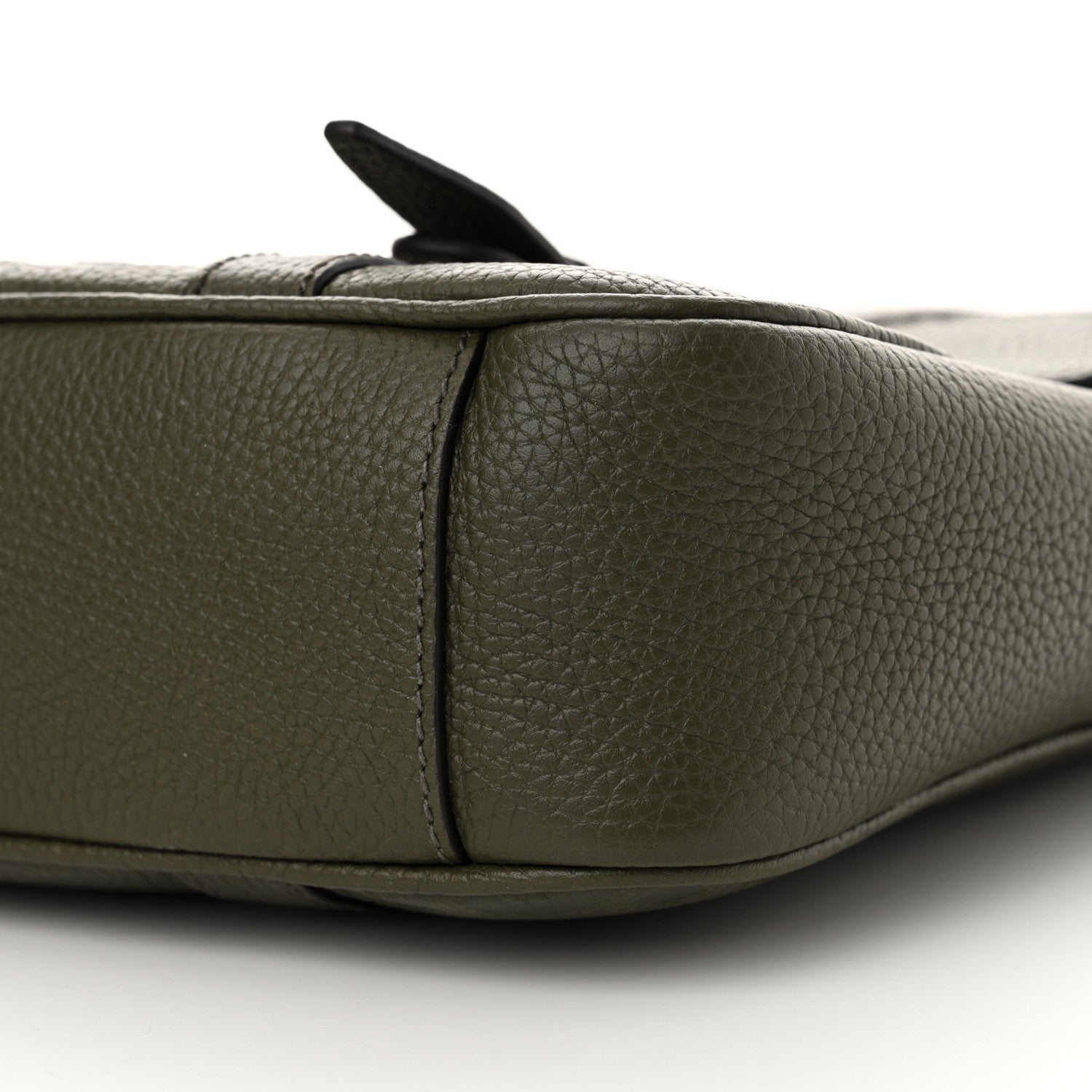 Gucci Calfskin Jumbo GG Embossed Double Buckle Medium Messenger Bag Dark Vintage Olive 10 of 10