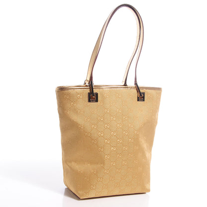 Gucci Monogram Small Bucket Tote Gold 3 of 7