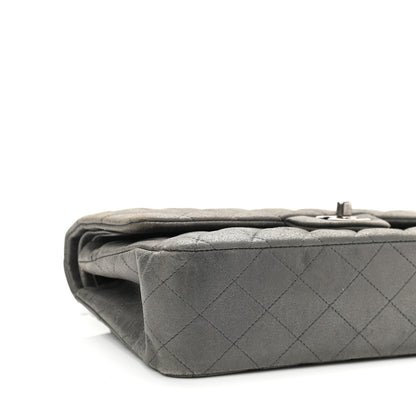 Chanel Metallic Lambskin Quilted Medium Double Flap Pewter 8 of 9