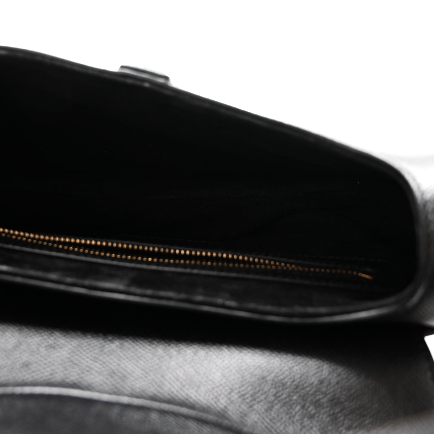 Christian Dior Grained Calfskin Saddle Bag With Strap Black 5 of 11
