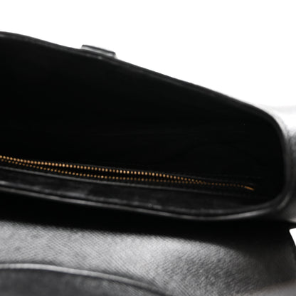 Christian Dior Grained Calfskin Saddle Bag With Strap Black 5 of 11