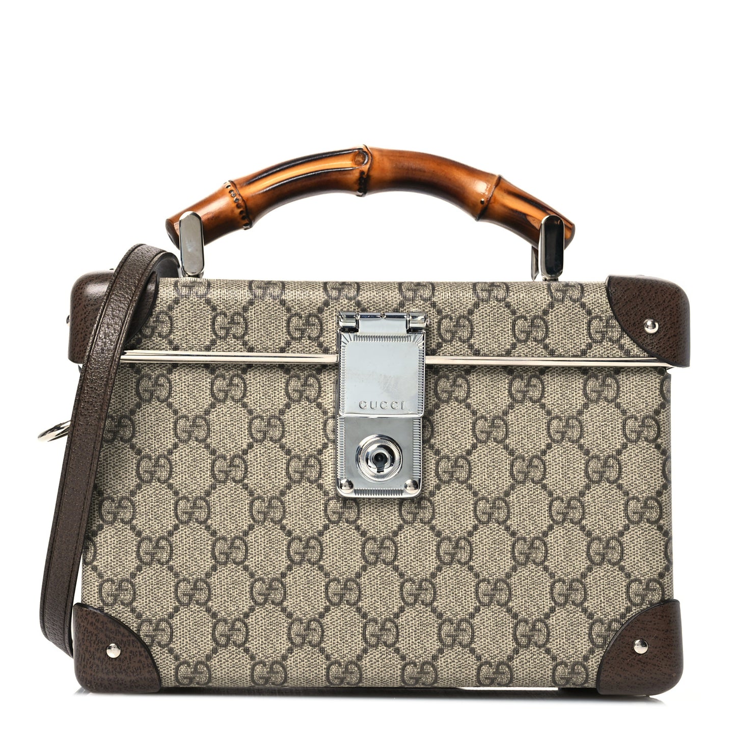 GG Supreme Monogram Globe-Trotter Beauty Case Brown
