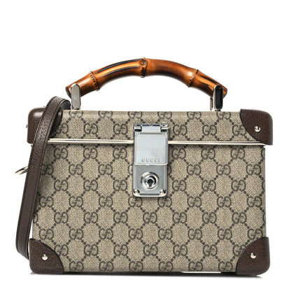 Gucci GG Supreme Monogram Globe-Trotter Beauty Case Brown 1 of 15