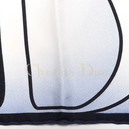 Christian Dior Silk CD Square Scarf Navy White 2 of 5