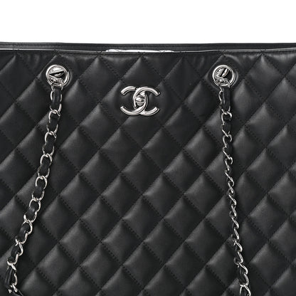 Chanel Calfskin Quilted Large Classic Shopping Tote Black 8 of 10