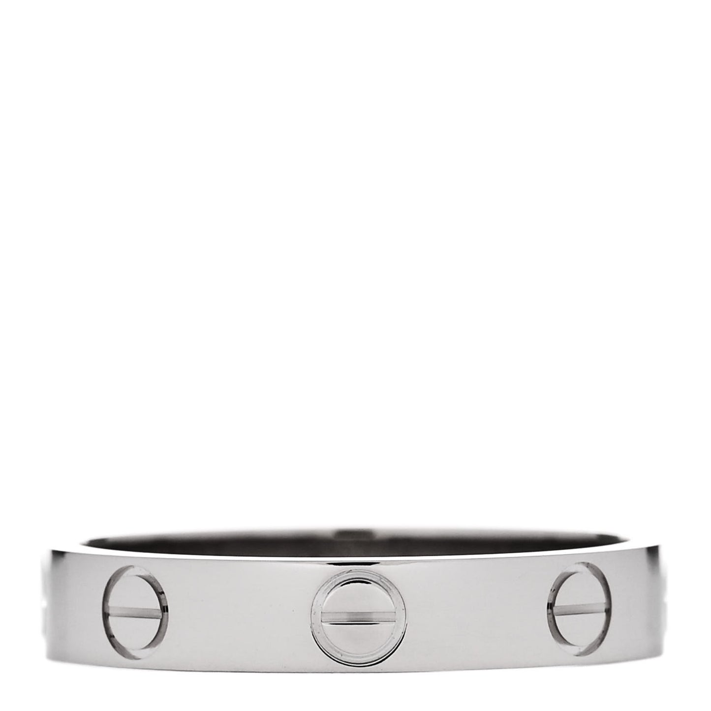 18K White Gold 3.5mm LOVE Wedding Band Ring 54 6.75