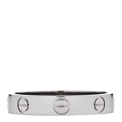 Cartier 18K White Gold 3.5mm LOVE Wedding Band Ring 54 6.75 3 of 4