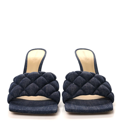 Bottega Veneta Denim Matelasse Padded Mule Sandals 39 Indigo 2 of 7