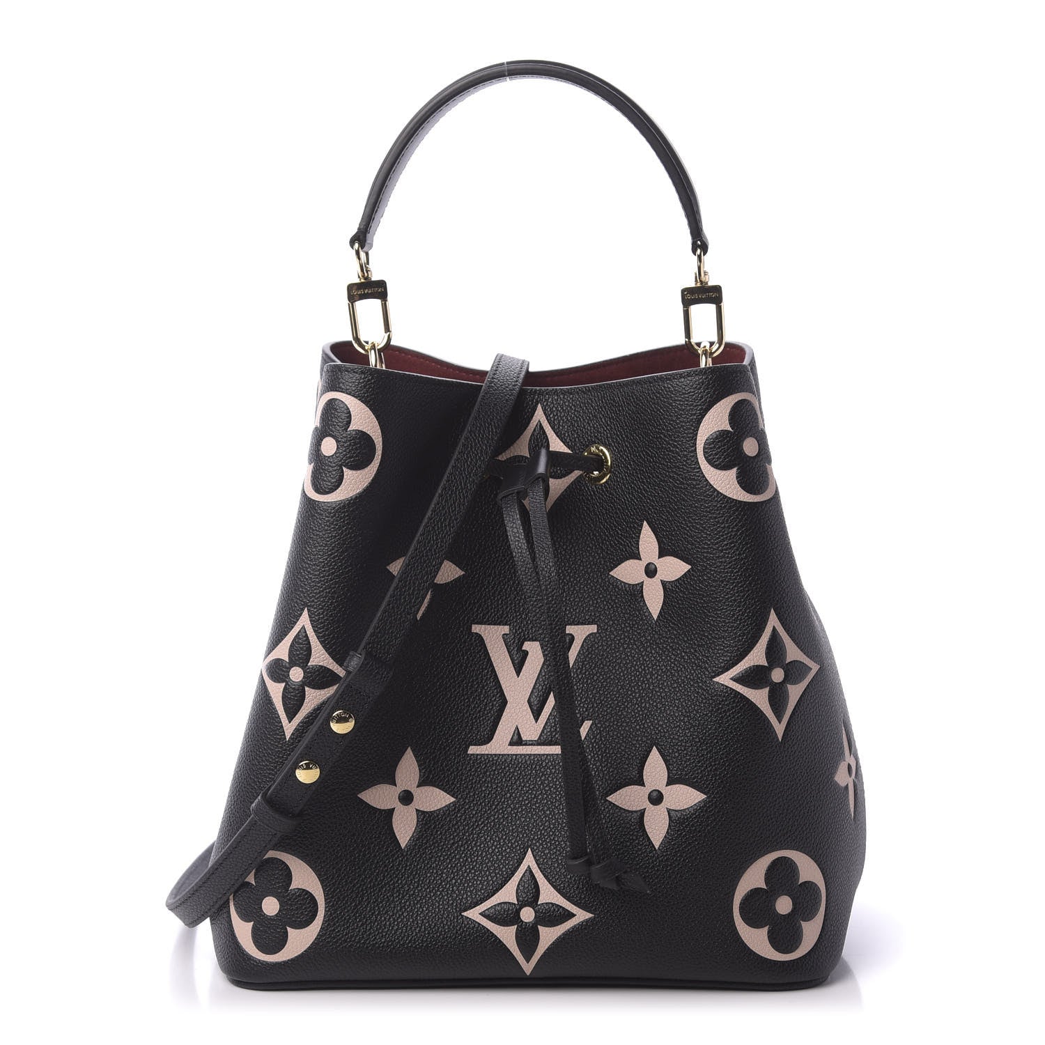 Louis Vuitton Empreinte Monogram Giant Neonoe MM Black Beige 1 of 11