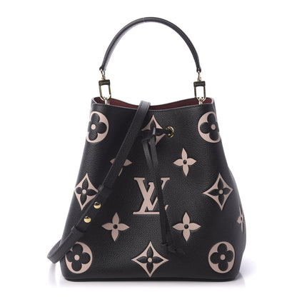 Louis Vuitton Empreinte Monogram Giant Neonoe MM Black Beige 1 of 11
