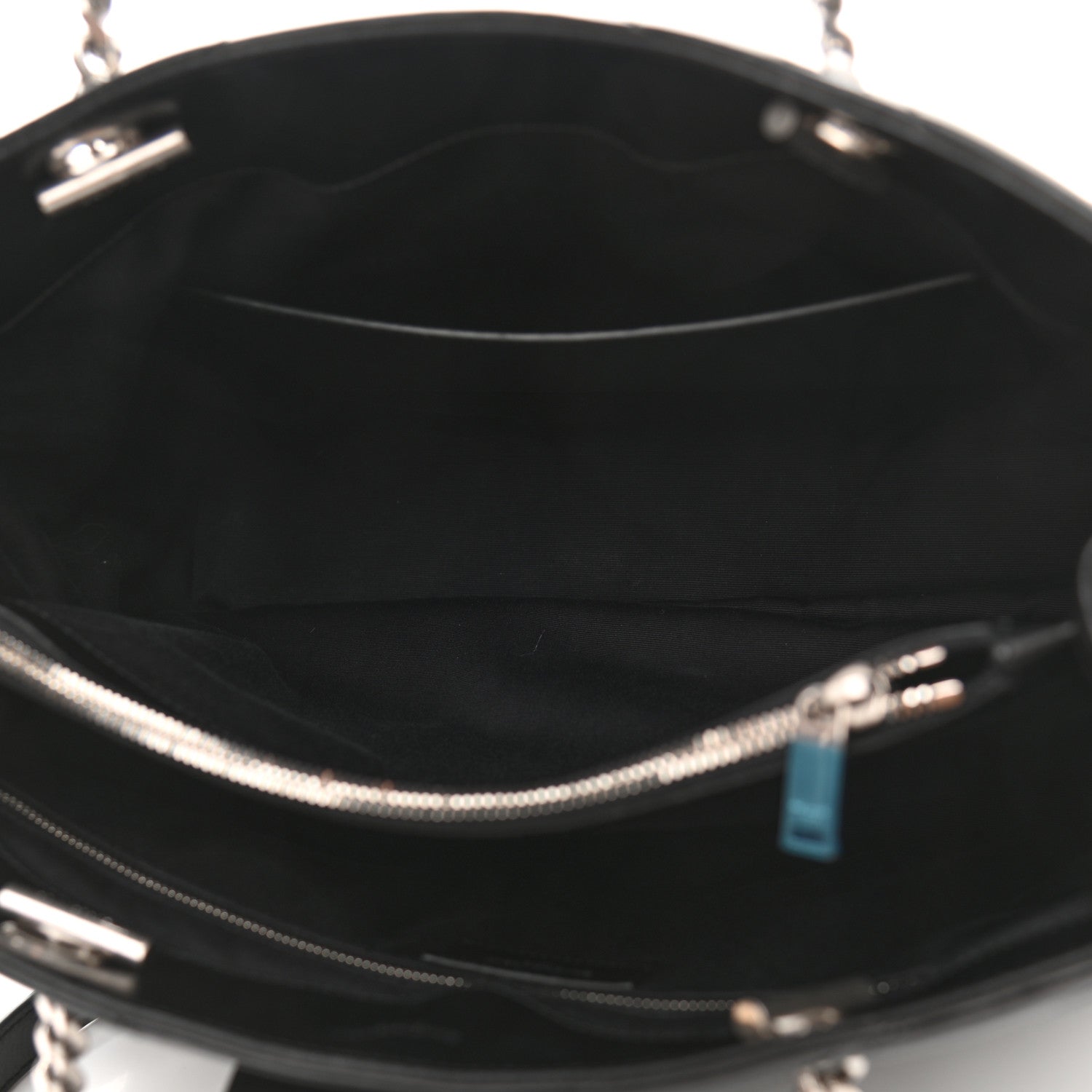 Saint Laurent Calfskin Y Quilted Monogram Large Loulou Shopper Black 5 of 11