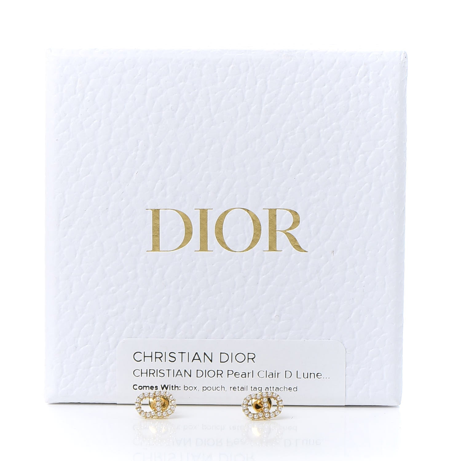 Christian Dior Pearl Clair D Lune Earrings Gold 4 of 4