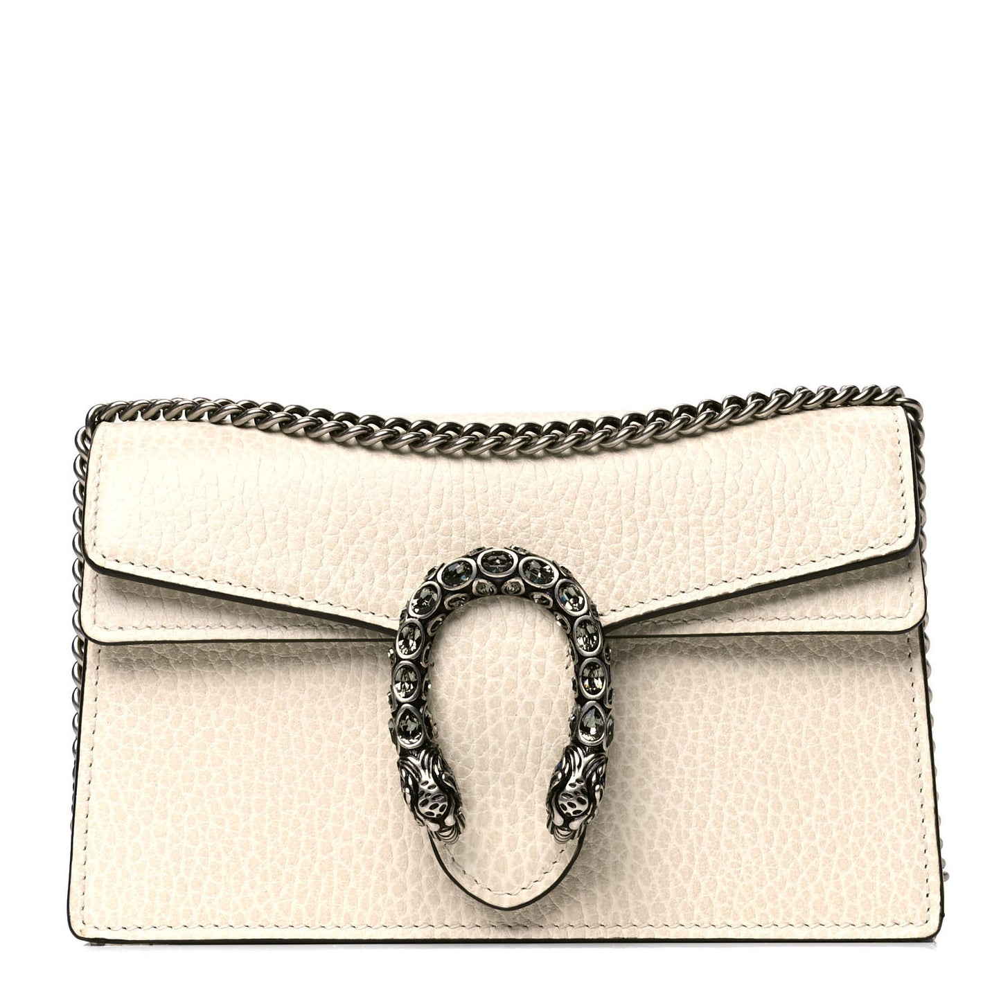Dollar Calfskin Crystal Super Mini Dionysus Shoulder Bag Mystic White Black Diamond