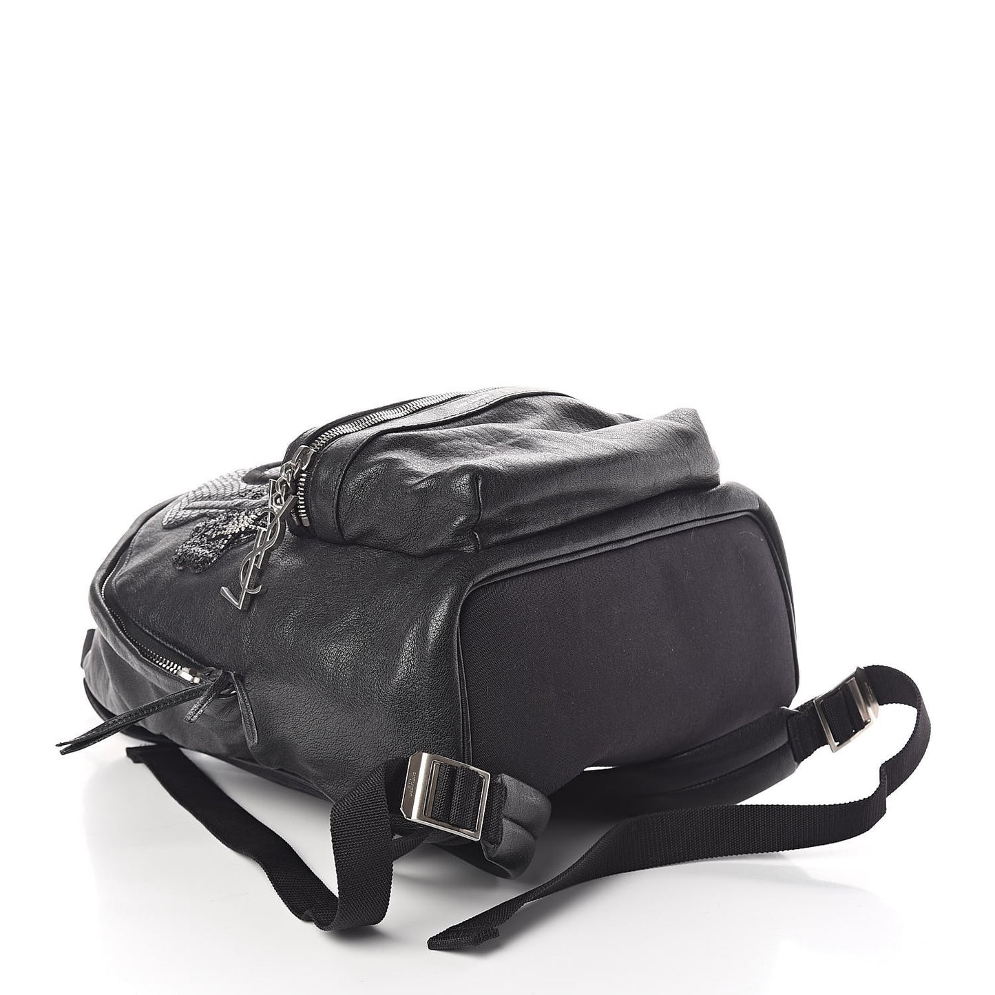 Sheepskin Mini Love Appliqué City Backpack Black