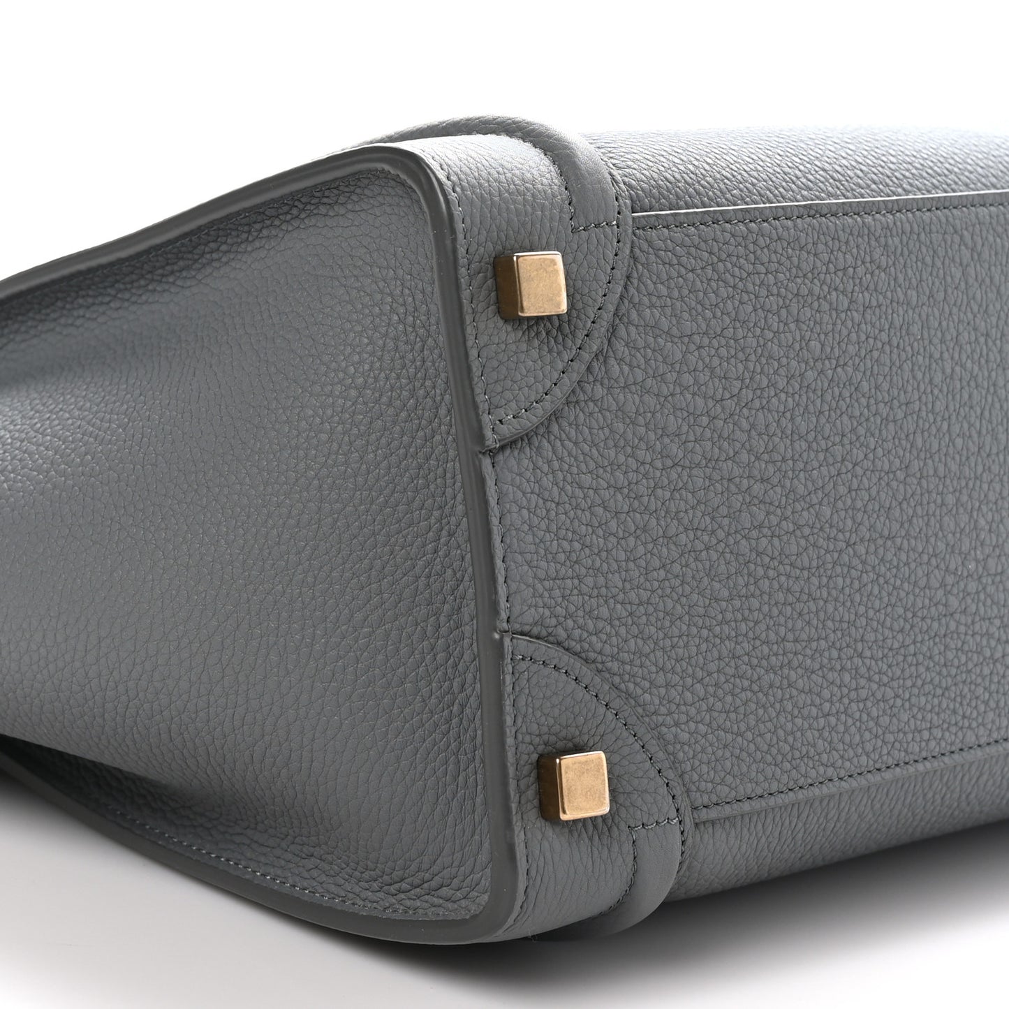 Baby Drummed Calfskin Micro Luggage Kohl