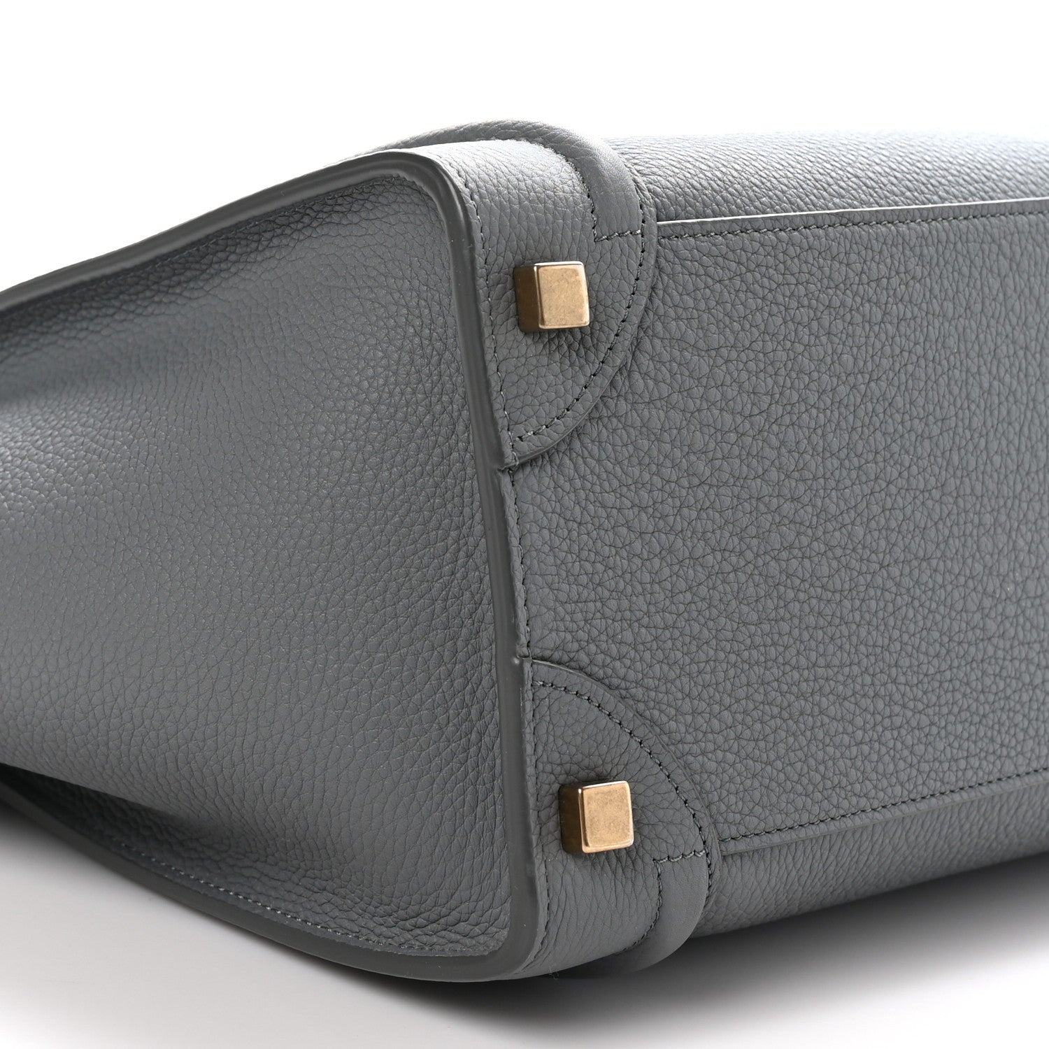 Celine Baby Drummed Calfskin Micro Luggage Kohl 9 of 10