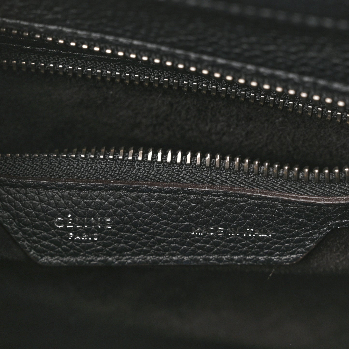 Drummed Calfskin Micro Luggage Black