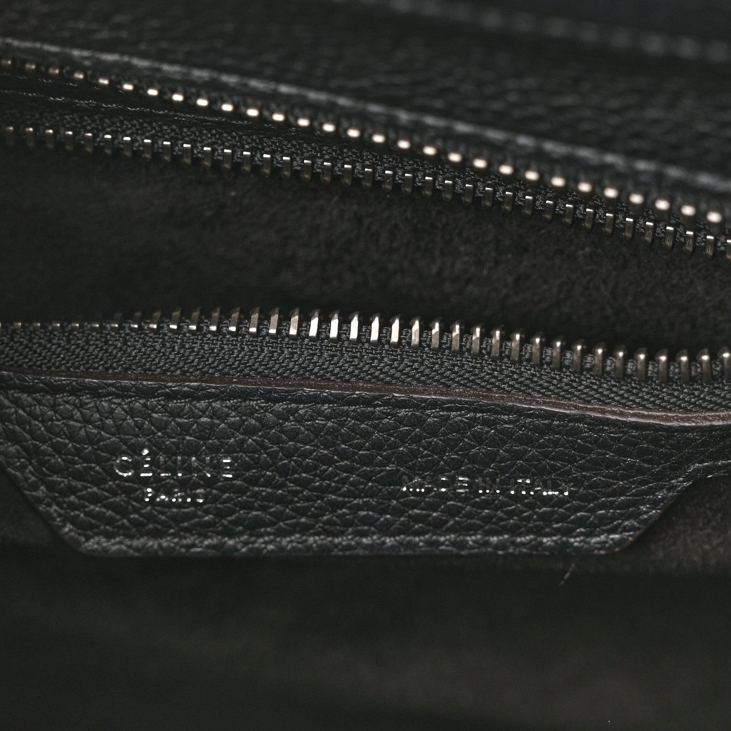 Celine Drummed Calfskin Micro Luggage Black 6 of 14