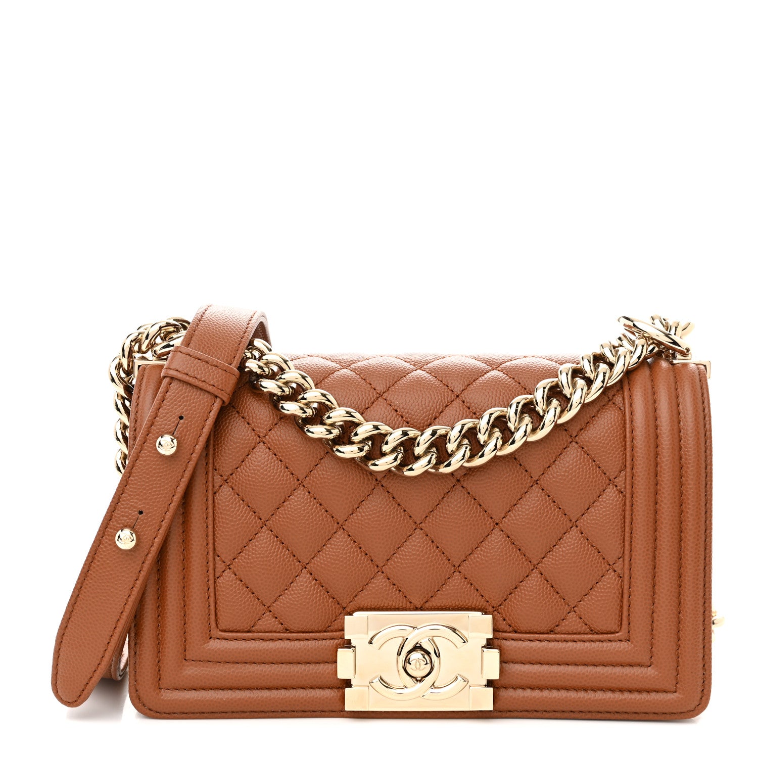 Chanel Caviar Quilted Small Boy Flap Brown 1 of 13