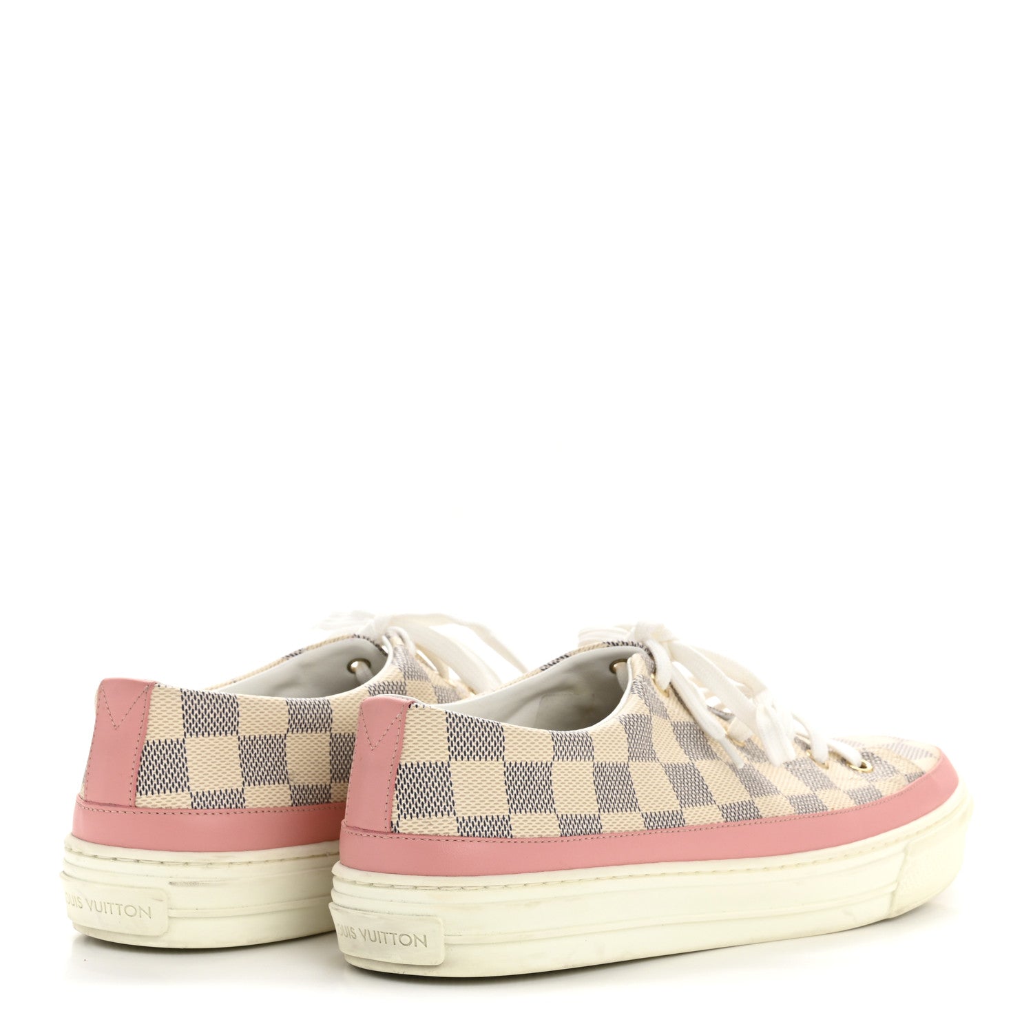 Louis Vuitton Damier Azur Stellar Sneakers 40 Rose Ballerine 5 of 8
