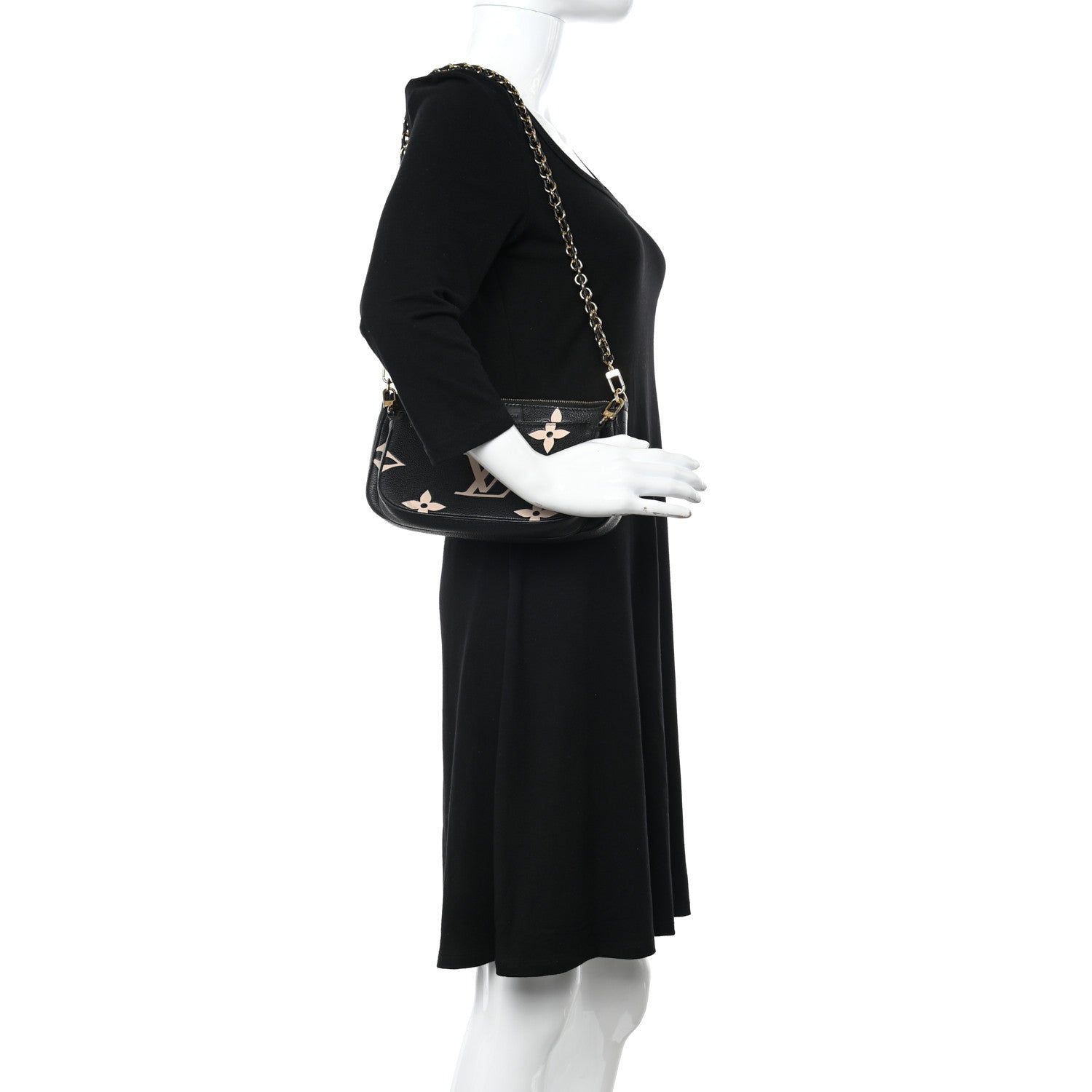 Louis Vuitton Empreinte Monogram Giant Multi Pochette Accessories Black Beige 2 of 11