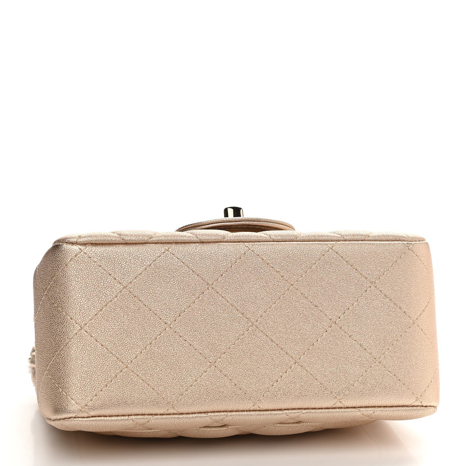 Chanel Metallic Lambskin Quilted Mini Square Flap Gold 3 of 10