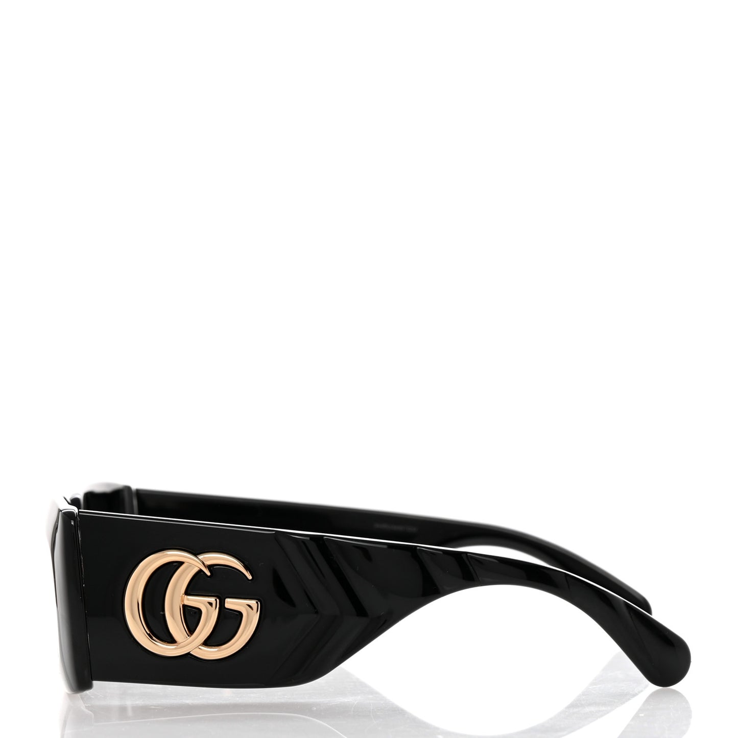 Acetate Rectangular Sunglasses GG0811S Black