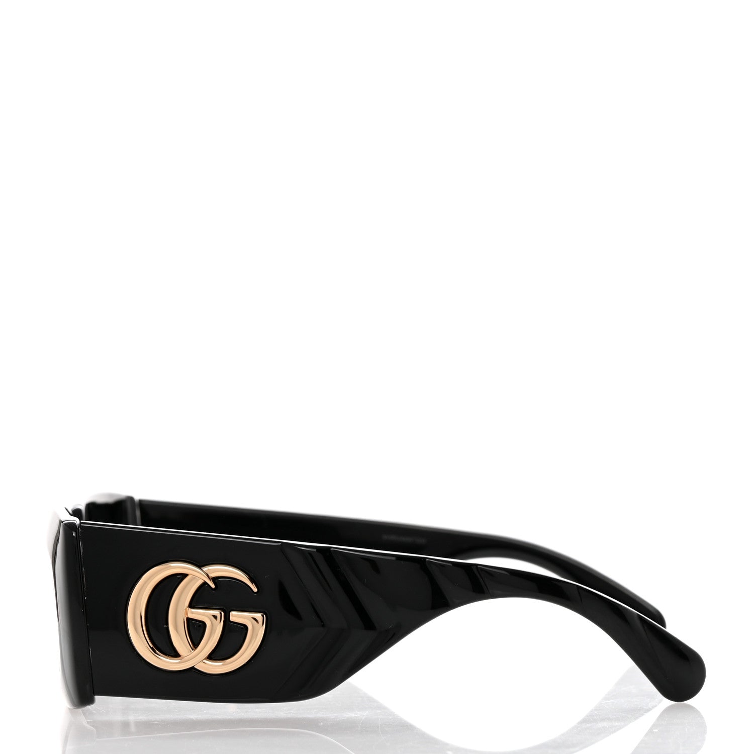 Gucci Acetate Rectangular Sunglasses GG0811S Black 3 of 8