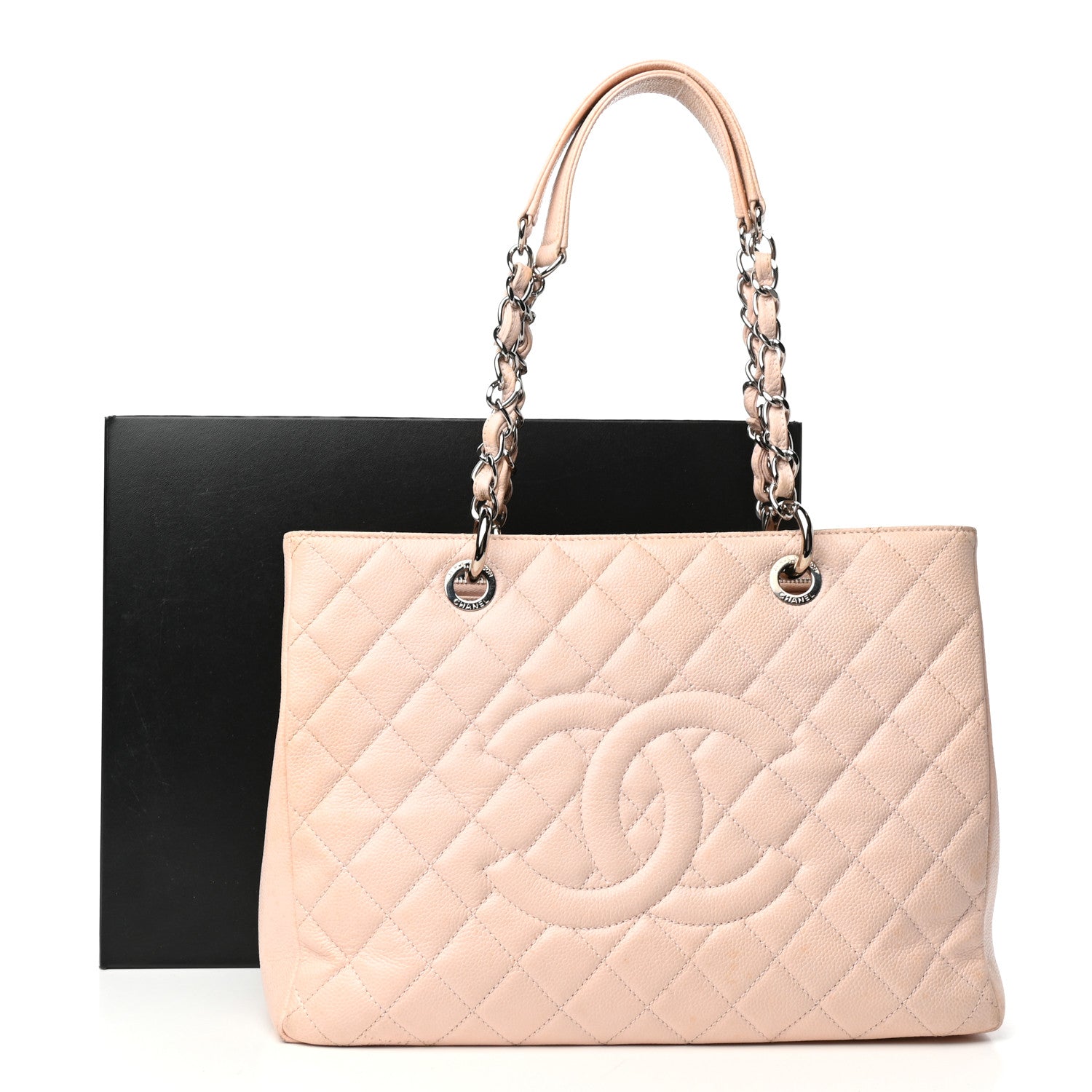 Chanel Caviar Quilted Grand Shopping Tote GST Light Pink 13 of 13