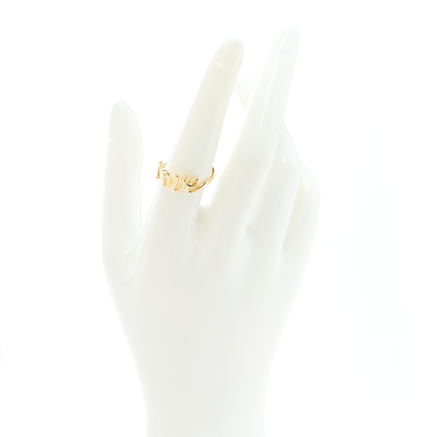 Tiffany 18K Yellow Gold Paloma's Graffiti Love Ring 56 7.75 2 of 5