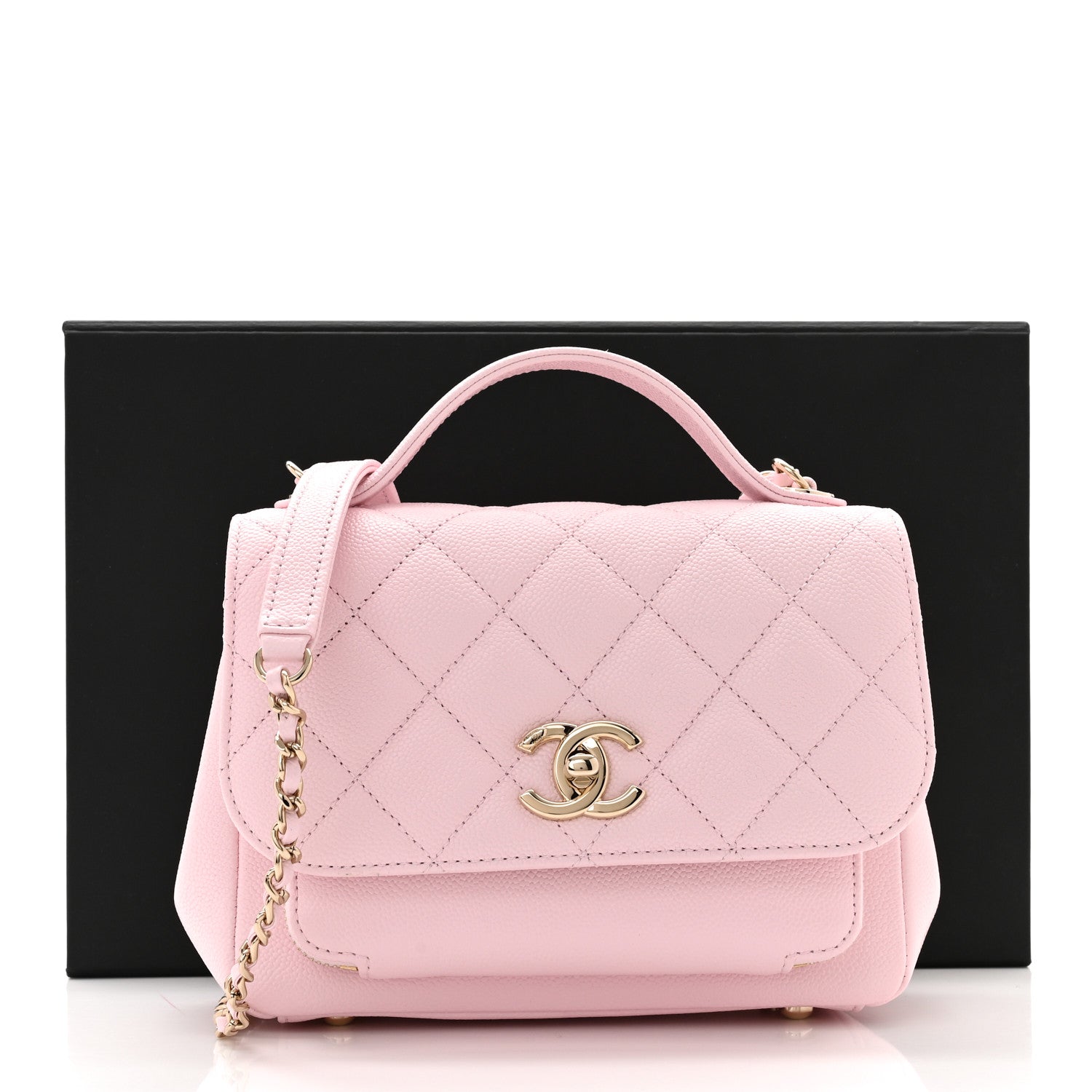 Chanel Caviar Quilted Small Business Affinity Flap Light Pink 10 of 10