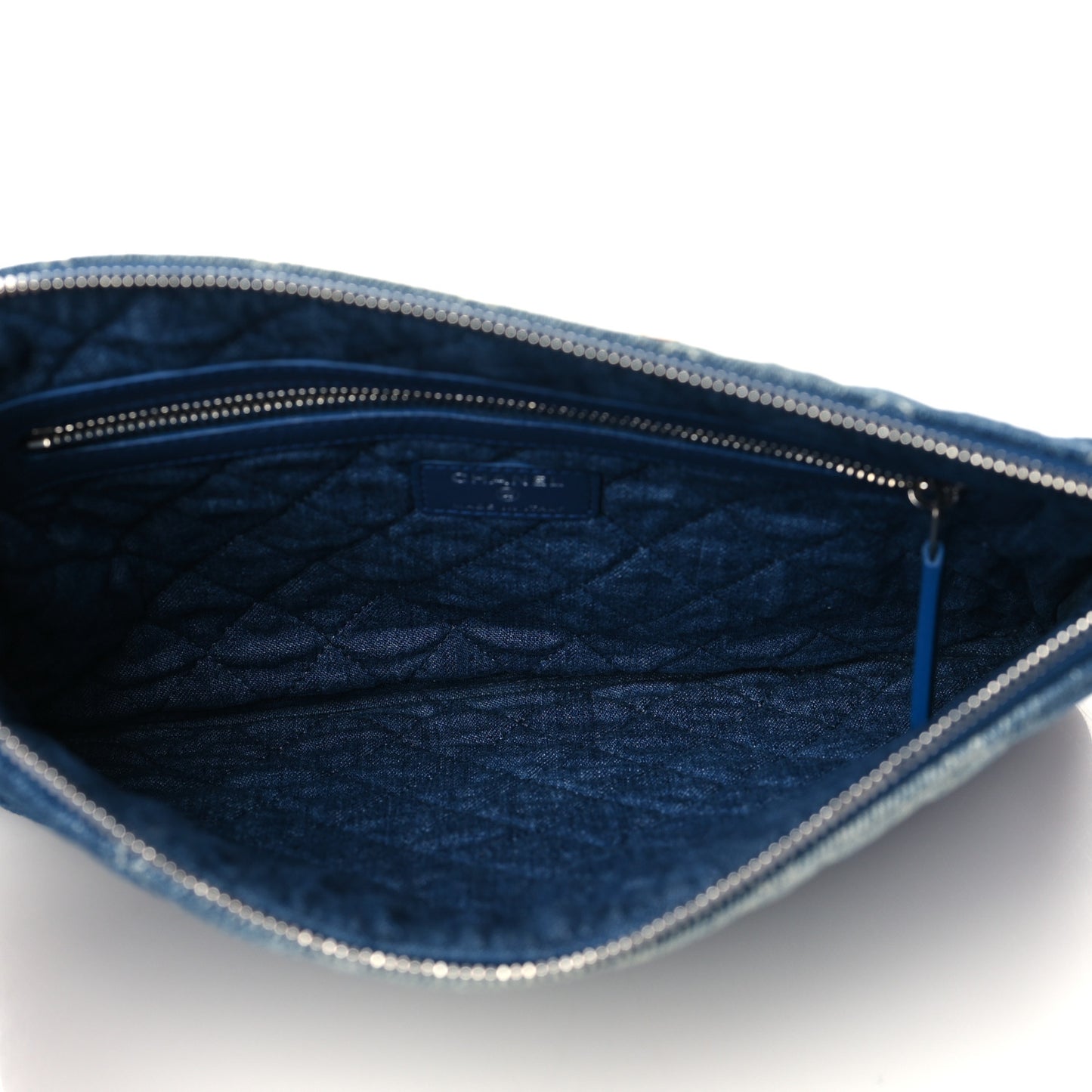 Denim Pocket Medium Cosmetic Case Blue