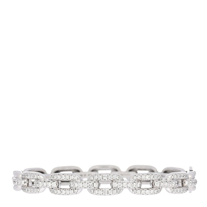 David Yurman 18K White Gold Diamond Stax Chain Link Bracelet 1 of 3