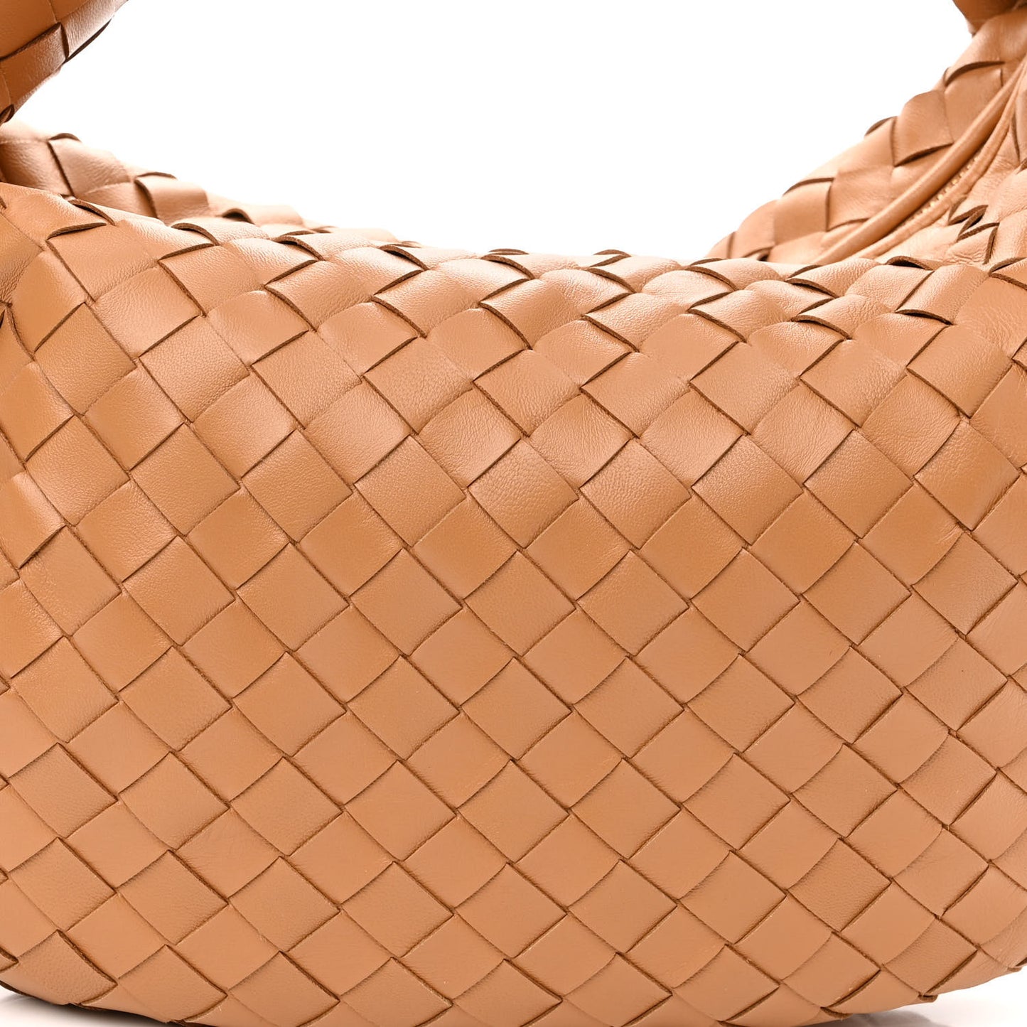 Nappa Intrecciato Teen Jodie Hobo Caramel