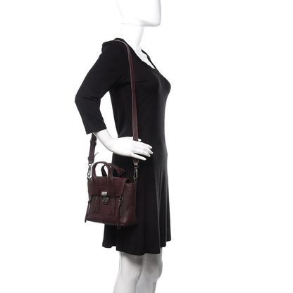 3.1 Phillip Lim 3.1 Textured Calfskin Mini Pashli Satchel Burgundy 2 of 10