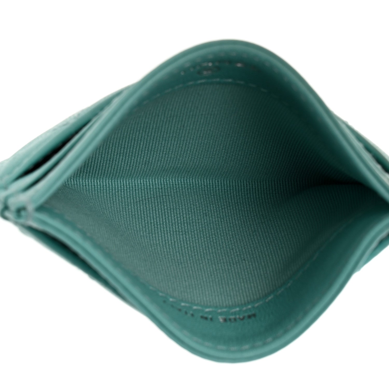 Chanel Lambskin Quilted Card Holder Turquoise 5 of 9