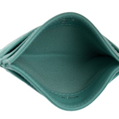 Chanel Lambskin Quilted Card Holder Turquoise 5 of 9
