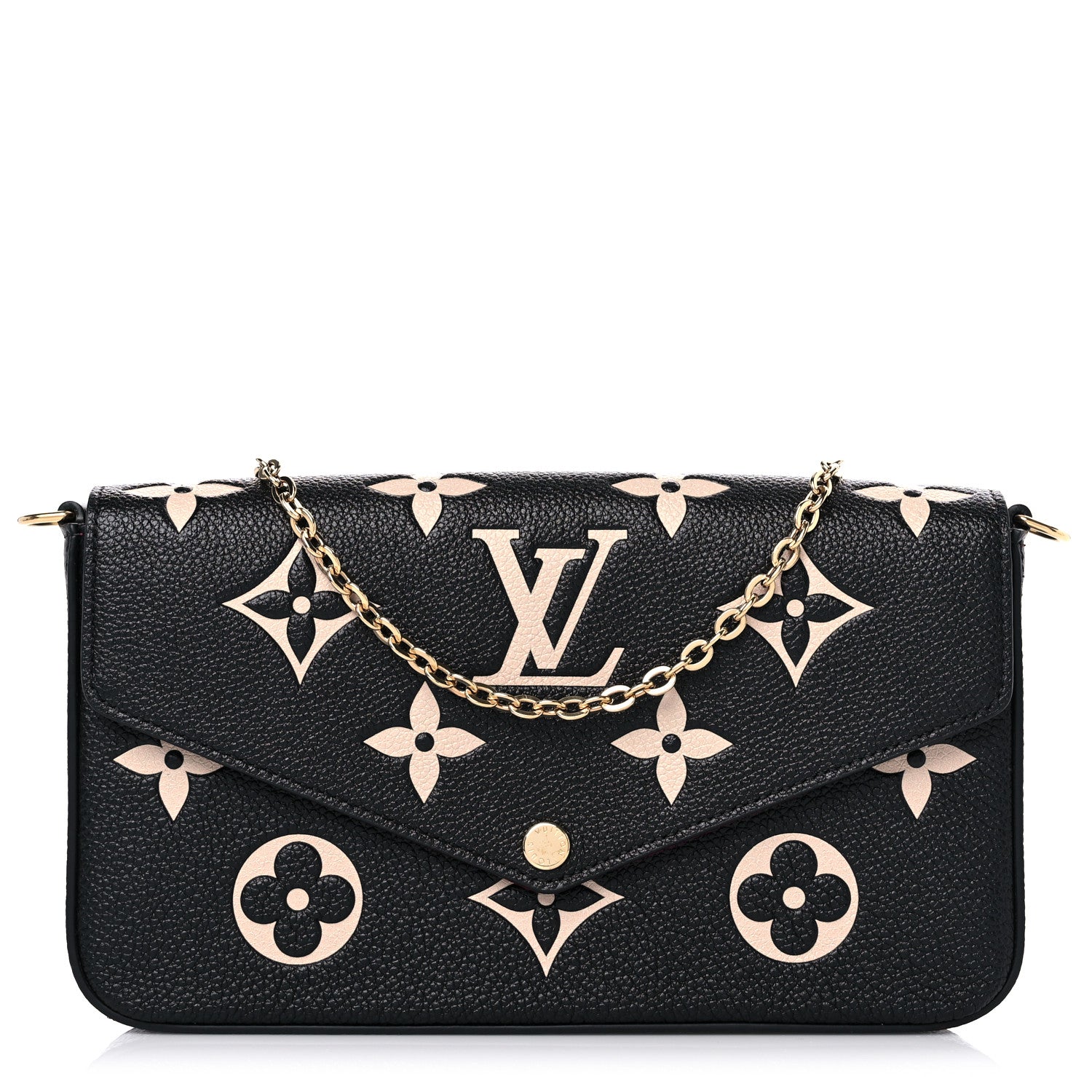 Louis Vuitton Empreinte Monogram Giant Felicie Pochette Black Beige 4 of 13