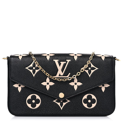 Louis Vuitton Empreinte Monogram Giant Felicie Pochette Black Beige 4 of 13