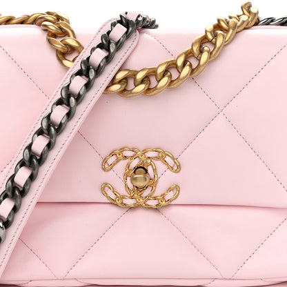 Chanel Lambskin Quilted Medium Chanel 19 Flap Light Pink 8 of 11
