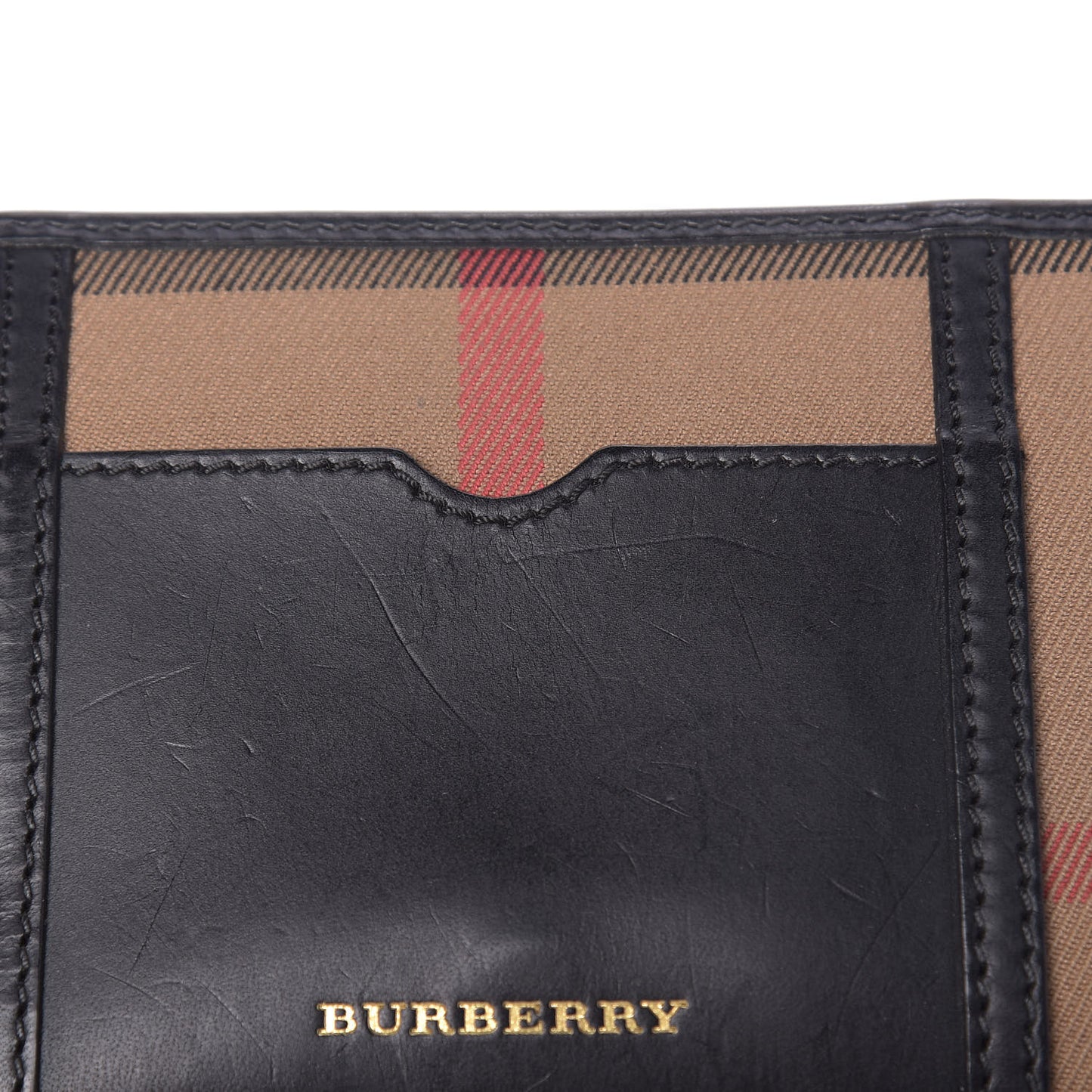 House Check Large Sartorial Ziggy Zip Around Wallet Black