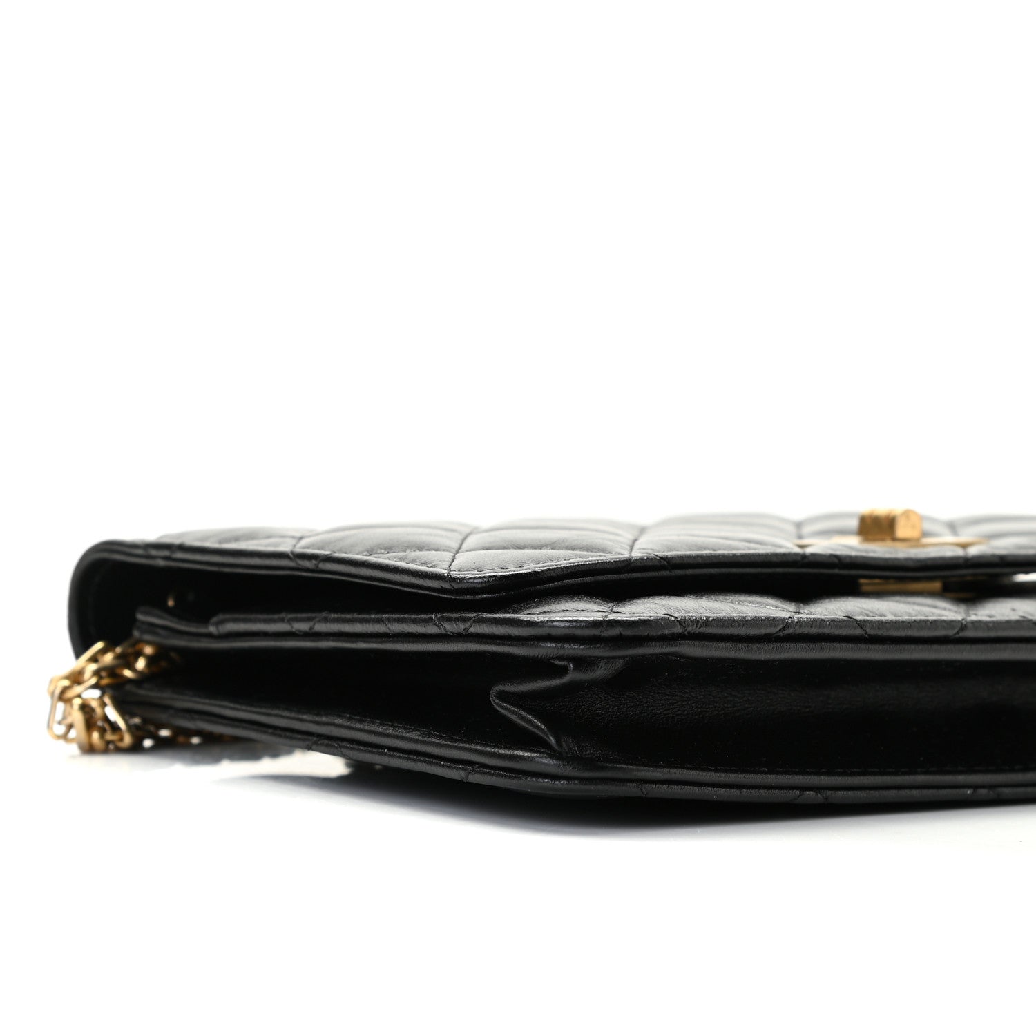 Chanel Aged Calfskin Quilted Reissue Wallet On Chain WOC Black 5 of 12