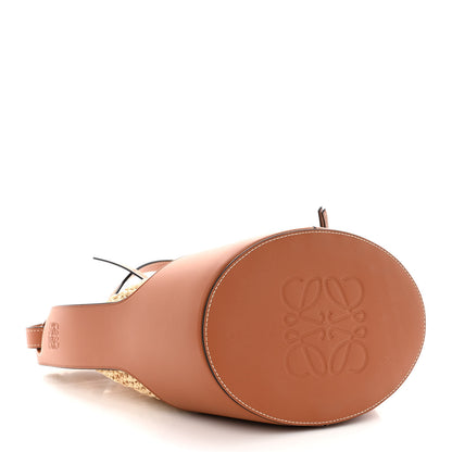 Loewe Raffia Calfskin Balloon Bucket Bag Natural Tan 4 of 10